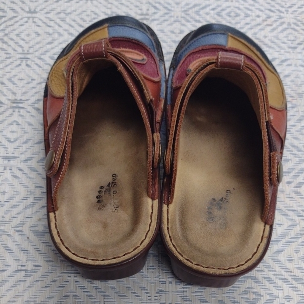 Spring Step Multicolor Leather Mules Size 39 (8.5) - Picture 6 of 9